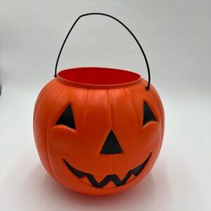 General Foam Plastics H1020TS Jack Pumpkin Pail Figurine, 7.5", Orange